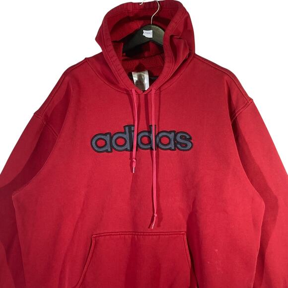 Vintage Adidas Chest Spellout Hoodie XL - Picture 2 of 7